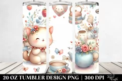 Cute Whimsical Cat Clipart 20 Oz Tumbler Product Image 2