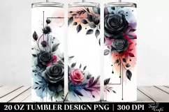 Colorful Black Roses Abstract | 20 Oz Tumbler Product Image 2