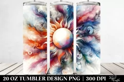 Colorful Sun Abstract | 20 Oz Tumbler Product Image 2