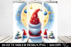 Vibrant Santa with Gnomes on Moon | 20 oz Tumbler Product Image 2