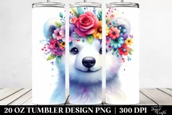 Cartoon-Style Polar Bear | 20 oz Tumbler Product Image 2