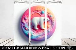 Pastel Martzipan Polar Bear | 20 oz Tumbler Product Image 2