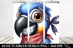 Funny Parrot Dove Bandana | 20 Oz Tumbler Product Image 2