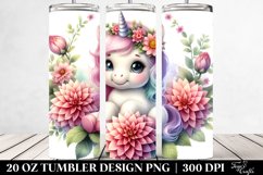 Cute Baby Unicorn Dahlia Frame | 20 oz Tumbler Product Image 2