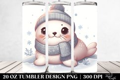 Cute Baby Seal Clipart 20 Oz Tumbler Product Image 2