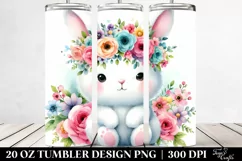 Cartoon-Style Bunny | 20 oz Tumbler Product Image 2