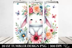 Cartoon-Style Bunny | 20 oz Tumbler Product Image 2