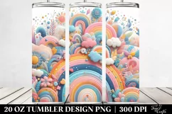 colorful Pastel Rainbow | 20 oz Tumbler Product Image 2