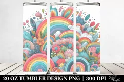 colorful Pastel Rainbow | 20 oz Tumbler Product Image 2