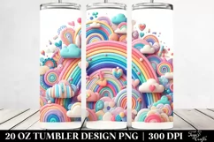 colorful Pastel Rainbow | 20 oz Tumbler Product Image 2