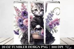 Gothic Baby Kitten Flowers | 20 Oz Tumbler Product Image 2