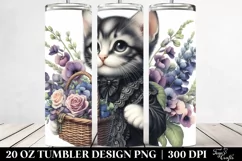 Gothic Baby Kitten Flowers | 20 Oz Tumbler Product Image 2
