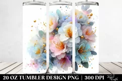 Abstract Rhododendron Clipart 20 Oz Tumbler Product Image 2