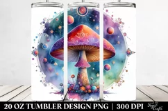Magical Celestial Mushroom Clipart 20 Oz Tumbler Product Image 2