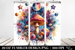 Magical Celestial Mushroom Clipart 20 Oz Tumbler Product Image 2