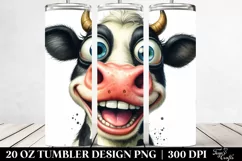 Funny Cow Portrait | 20 Oz Tumbler Product Image 2