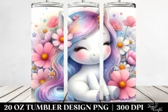 Cute Baby Unicorn Cosmos Frame | 20 oz Tumbler Product Image 2