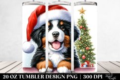 Expressive Baby Bernese Mountain Dog with Santa Hat, Product Image 2