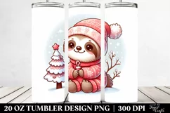 Cute Baby Sloth Clipart 20 Oz Tumbler Product Image 2