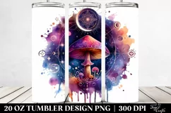 Magical Celestial Mushroom Clipart 20 Oz Tumbler Product Image 2