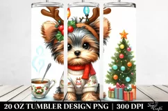 Expressive Baby Yorkipoo with Christmas Lights, Transparent Product Image 2