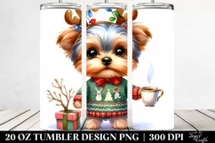 Expressive Baby Yorkipoo with Christmas Lights, Transparent Product Image 2