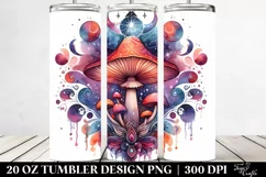 Magical Celestial Mushroom Clipart 20 Oz Tumbler Product Image 2