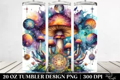 Magical Celestial Mushroom Clipart 20 Oz Tumbler Product Image 2
