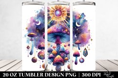Magical Celestial Mushroom Clipart 20 Oz Tumbler Product Image 2