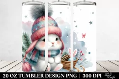 Washed Watercolor Rabbit 20 Oz Tumbler Product Image 2