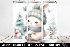 Washed Watercolor Rabbit 20 Oz Tumbler Product Image 2