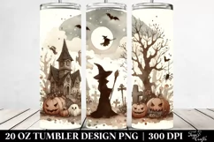 Washed Watercolor Gothic Gnome | 20 oz Tumbler Product Image 2