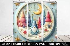 3D Pastel Gnome Winter Scene 20 Oz Tumbler Product Image 2
