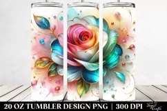Colorful Rose Material | 20 Oz Tumbler Product Image 2
