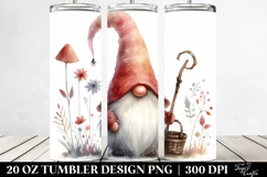 Whimsical Gnome Watercolor | Tshirt|Tumbler|Mug|Clipart Product Image 2