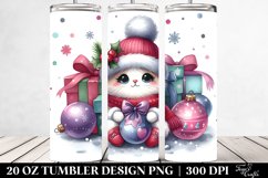 Cute Watercolor Christmas Clipart, High-Res 20 Oz Tumbler Product Image 2