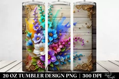 Colorful Delphinium Tumbler Product Image 2