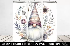Boho Gnome Flower Art | Tshirt|Tumbler|Mug|Clipart Product Image 2