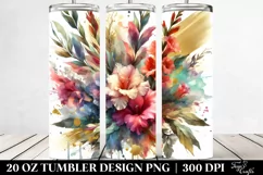Colorfull Golden Bouquet with Gladiolus | 20 Oz Tumbler Product Image 2