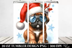 Cheerful Bullmastiff with Festive Accessories PNG Product Image 2