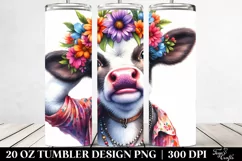 Cute Baby Cow Posing like a Model | 20 oz Tumbler Product Image 2