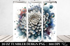 20 Oz Tumbler Sublimation | Shiny Chrysanthemum Metallic Product Image 2
