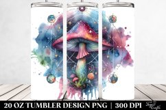 Vibrant Celestial Mushroom Clipart, Transparent 20 Oz Product Image 2