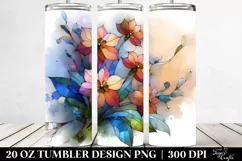 Abstract Impatiens Clipart, Transparent 20 Oz Tumbler Product Image 2