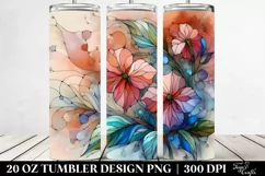 Abstract Impatiens Clipart, Transparent 20 Oz Tumbler Product Image 2