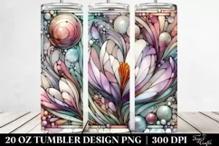 Abstract Wooden Crocus Clipart, Transparent 20 Oz Tumbler Product Image 2