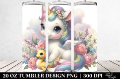 Cute Baby Unicorn Snapdragons | 20 oz Tumbler Product Image 2