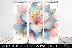 Abstract Azalea Clipart, Transparent 20 Oz Tumbler Product Image 2