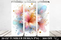 Abstract Azalea Clipart, Transparent 20 Oz Tumbler Product Image 2