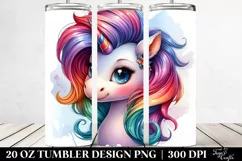 Cute Baby Unicorn Drawing | 20 oz Tumbler Product Image 2